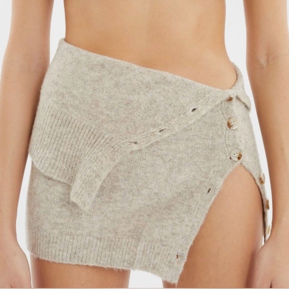 RUVE Selva Wool blend Foldover Skirt